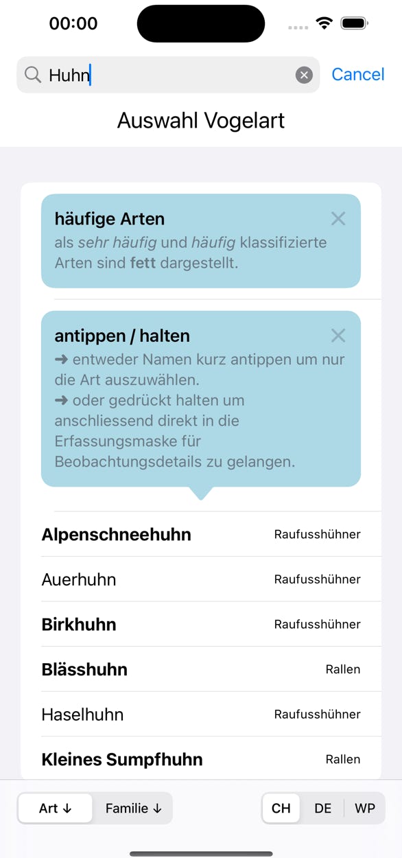 Art auswählen