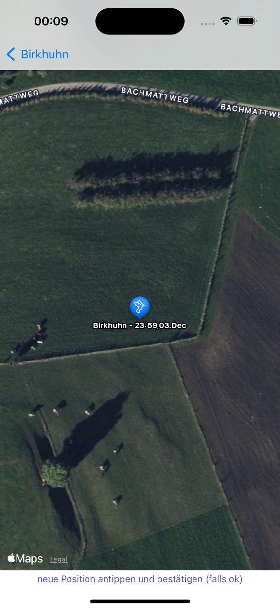 Beobachtung Karte